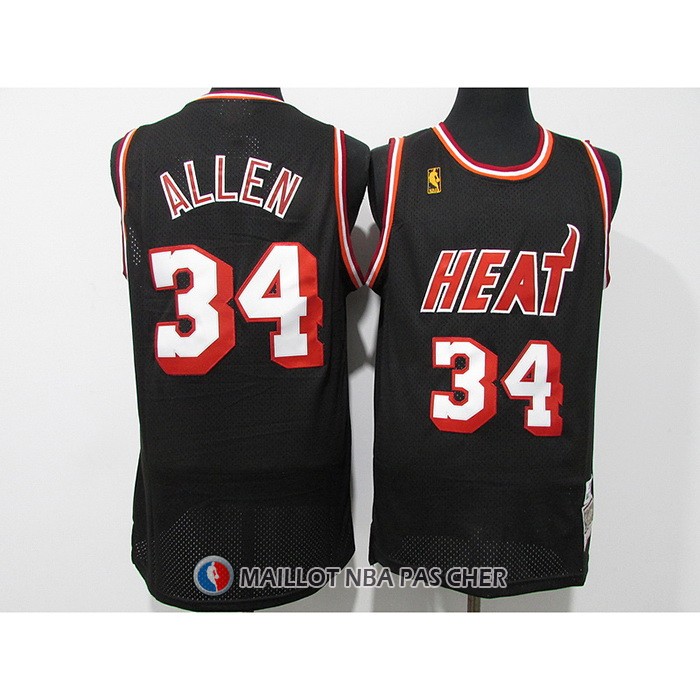 Maillot Miami Heat Ray Allen NO 34 Mitchell & Ness 2012-13 Noir
